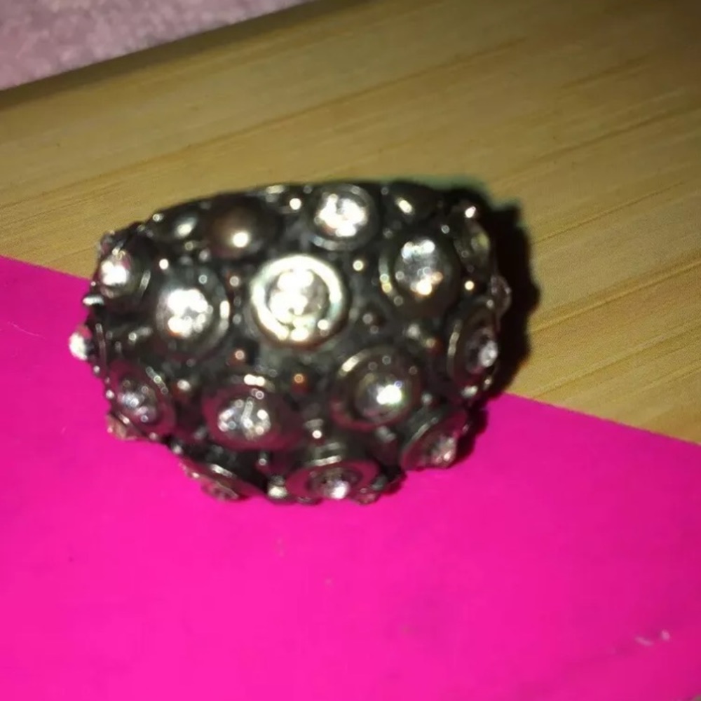 Unique Pave Punk Statement Ring Bubble Size 7.5 - image 4